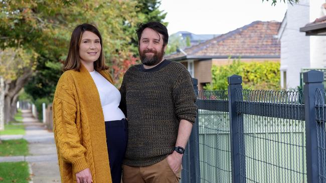 Alex Luk and her partner Tom Doman recently bought a townhouse in Northcote which is a suburb that is projected for strong median home price growth in the next five years. Picture : Ian Currie