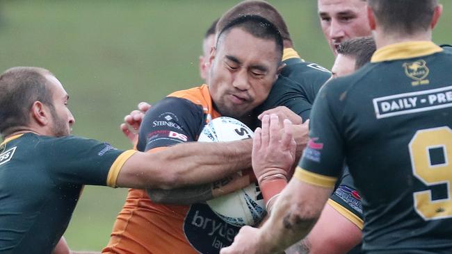 Denton Engineering Cup round two. Wyong Roos vs The Entrance Tigers at Morry Breen Oval, 20 April 2024 pic Sue Graham