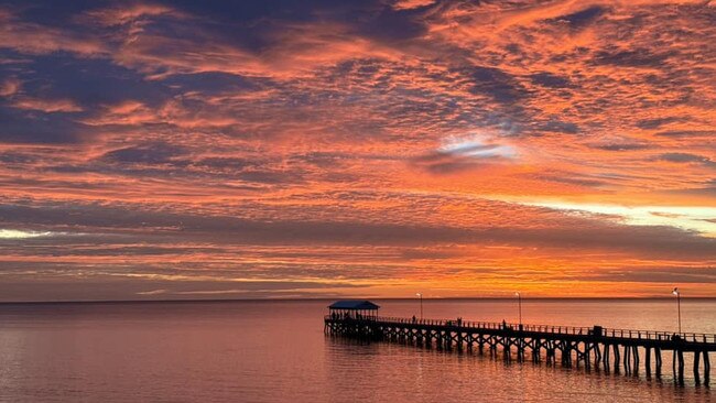 Sunset over the jetty. Picture: Jane Harris.