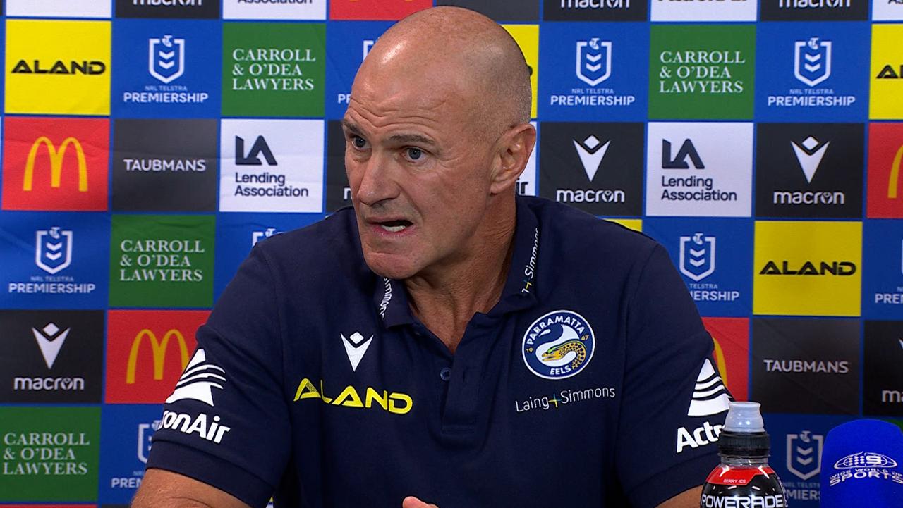 Eels coach Brad Arthur was frustrated with the sin bins.