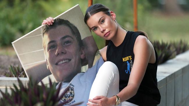 Tayla Pearson, who lost her brother Kodi to bullying in 2016, at their home in Munruben yesterday. Picture: Lyndon Mechielsen