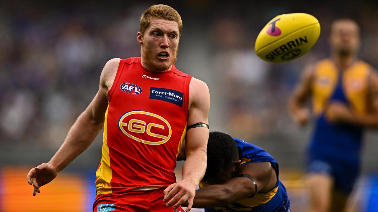 Matt Rowell won a game-high 33 disposals for the Suns. Picture: Getty Images