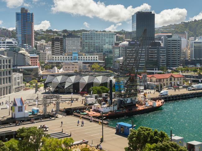 Harbour front of Wellington, seen from the terrace of Te papa Tongawera Museum.Escape 9 July 202348hrs WellingtonPhoto - iStock