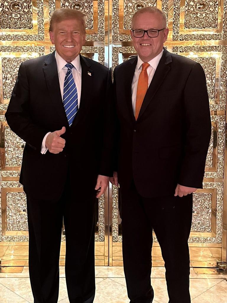 Scott Morrison shared a photo of himself with Donald Trump after the pair met in New York. Picture: Twitter