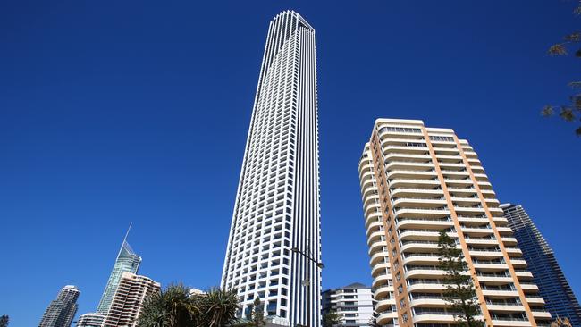 The Soul building in Surfers Paradise towers over the Zenith building next door on The Esplanade, Surfers Paradise. Photo: Kit Wise