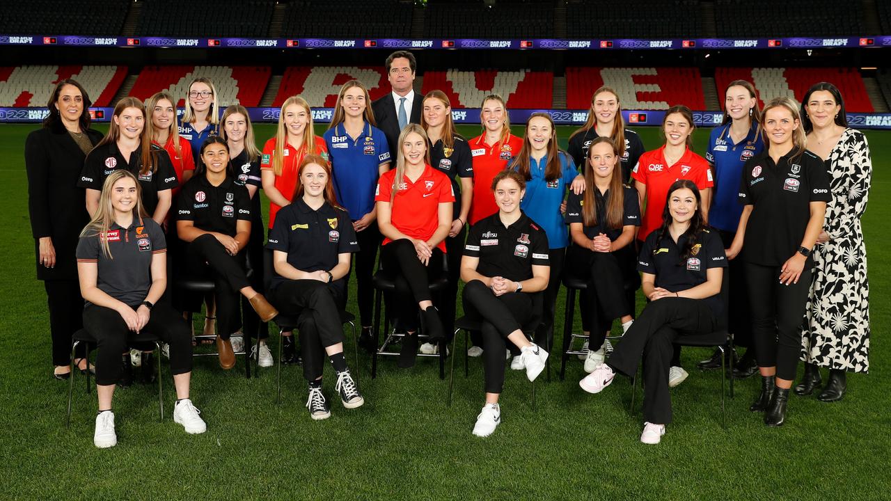 AFLW 2022 first-round draft picks. Picture: Michael Willson