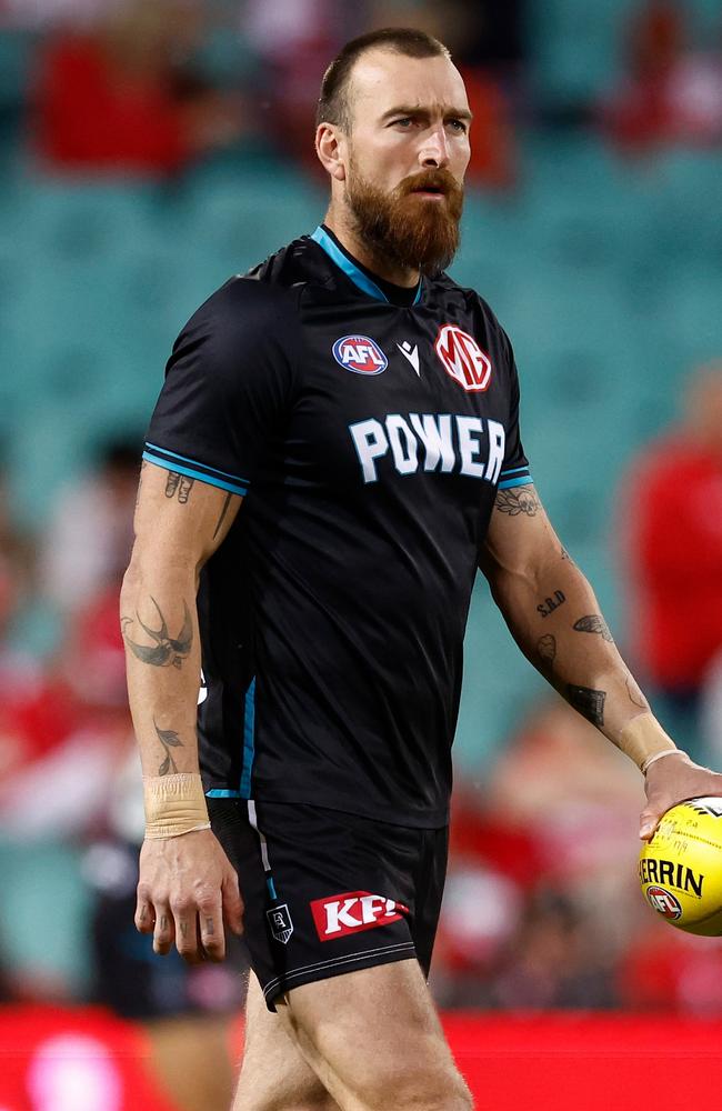 Dixon’s last game was the prelim final loss to the Swans. Picture: Michael Willson/AFL Photos via Getty Images