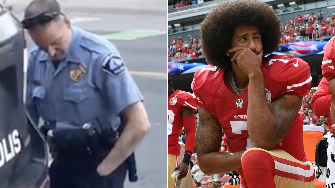 Colin Kaepernick kneeling on the neck Police Officer Shirt