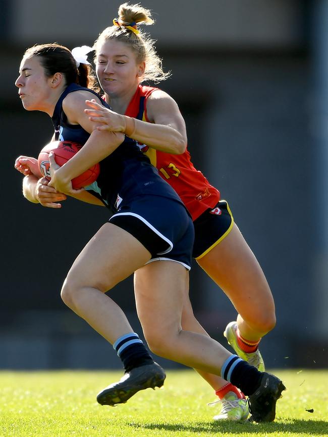 Sierra Grieves playing in the Vic Metro team at the National Championships last month.