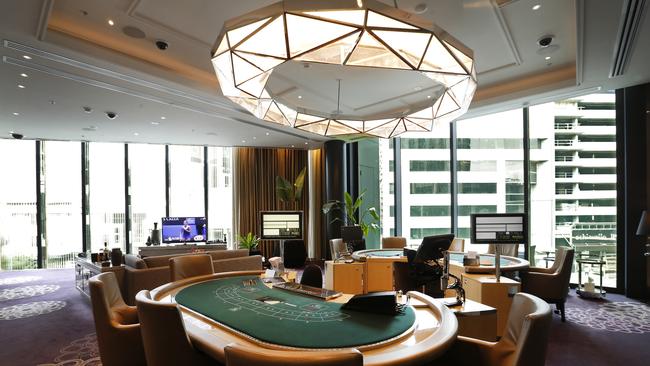 Crown’s VIP Private Gaming Salon on the Mahogany Room floor. Picture: David Caird