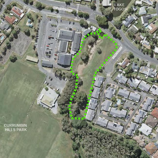 Proposed new off leash area at Currumbin Hills Park, Currumbin Waters