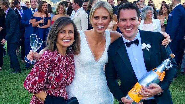 Lisa Wilkinson with the happy couple. Picture: Lisa Wilkinson/Instagram