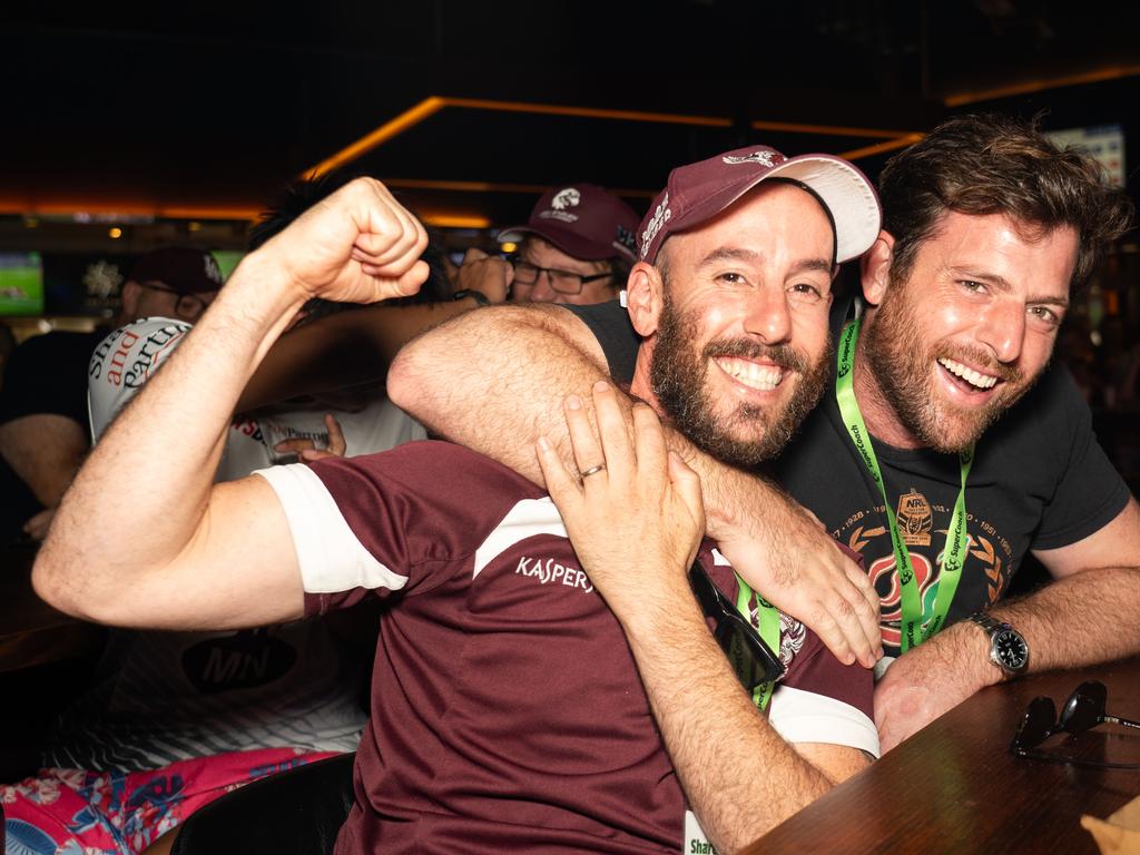 NRL fans get excited at the SuperCoach Viva non-Vegas Party at the Star Casino in Sydney. Picture: Tom Parrish