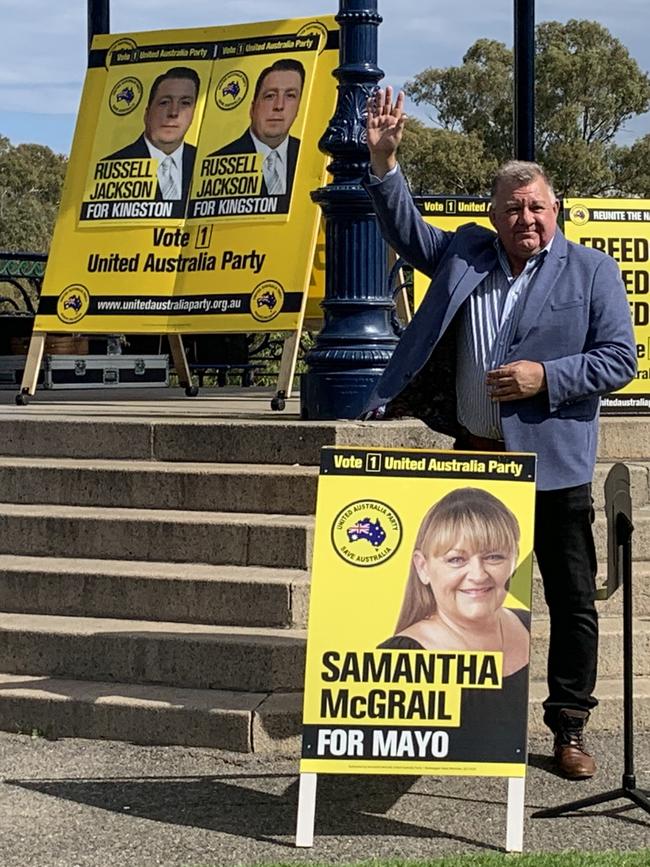 UAP leader Craig Kelly in Adelaide, Picture: Lydia Kellner