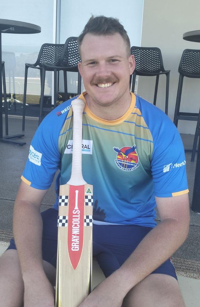 Darwin opener Jacob Dickman hit a century against PINT in Round 3 of the 2024 Darwin and District competition. Picture: Ian Butterworth