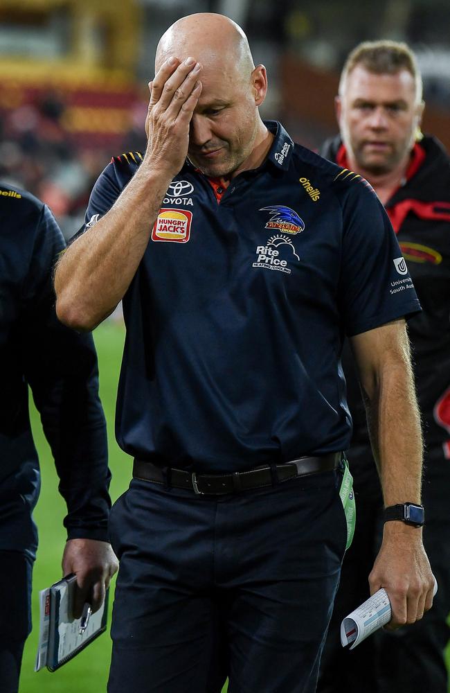 Crows coach Matthew Nicks is under fire. Picture: Mark Brake/Getty Images
