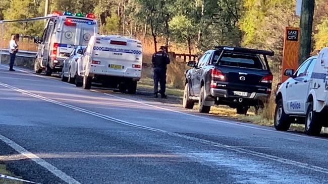 Police were called to Cockle Creek after members of the public saw an item wrapped in plastic floating in the water.