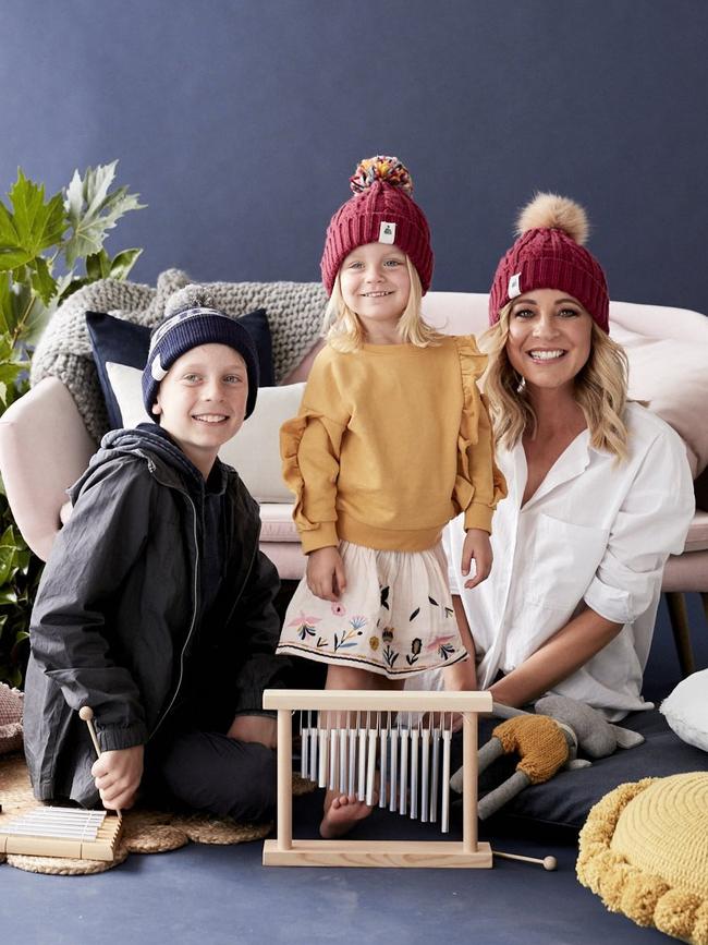 Bickmore with her kids Evie and Ollie. (Picture: Supplied)