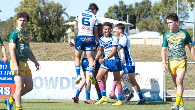 Ignatius Park College and Kirwan State High School teams take on St Brendanâ€™s College Yeppoon teams in Queensland state rugby league semi finals at Mackay on Wednesday, August 24, 2022.