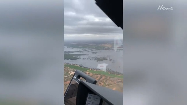 Flooding in the Riverland: from the air and on the water