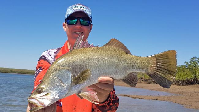 Travis Higgs with a borderline barra from the TEBS round. Picture: Wendy Higgs