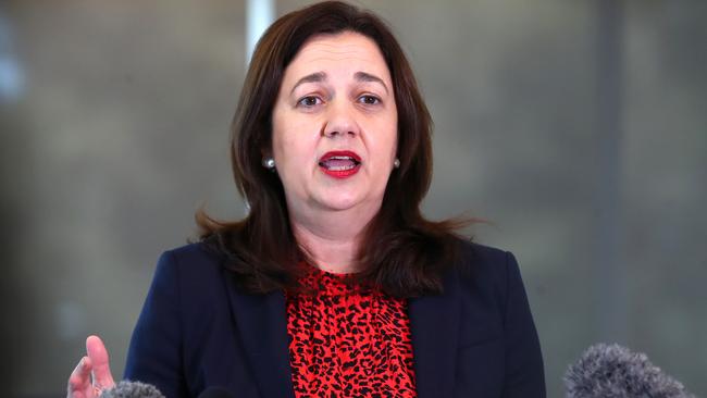 Premier Annastacia Palaszczuk has announced a new road map for the easing of coronavirus restrictions in Queensland. Picture: NCA NewsWire / Jono Searle