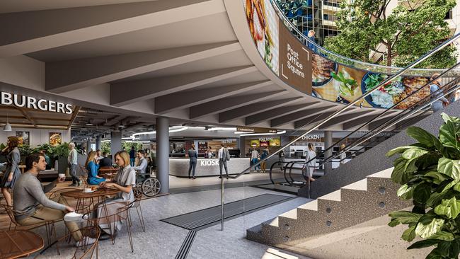 An artist's impression of the redesign of Post Office Square in Brisbane's CBD. Image supplied.