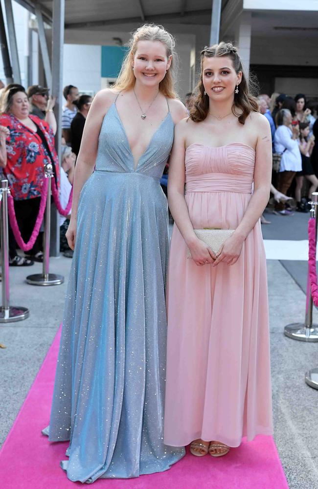 Jess Singleton and Ash Simmonds at Meridan State College formal. Picture: Patrick Woods.