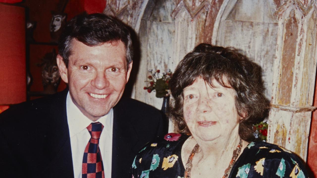 Bacon with artist Margaret Olley. Picture: AGNSW