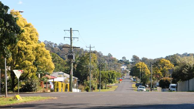 The intersection of Military Rd and Crawford Rd, looking west.