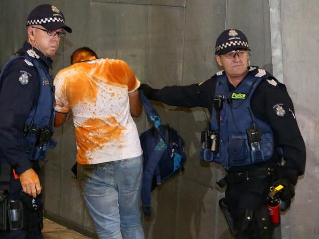 Capsicum spray was used to subdue some youths, including this one. Picture Yuri Kouzmin