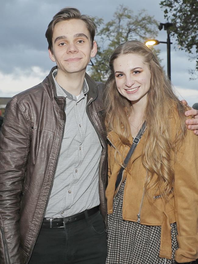 Jake Muhling, of Townsville, and Maddie Clifford, of Hobart, at the final Street Eats at Franko event for the season. Picture: PATRICK GEE