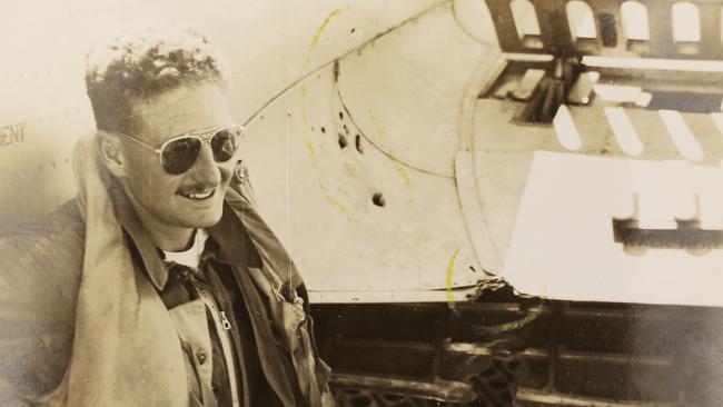 Don Armit with his damaged plane. Picture: Supplied