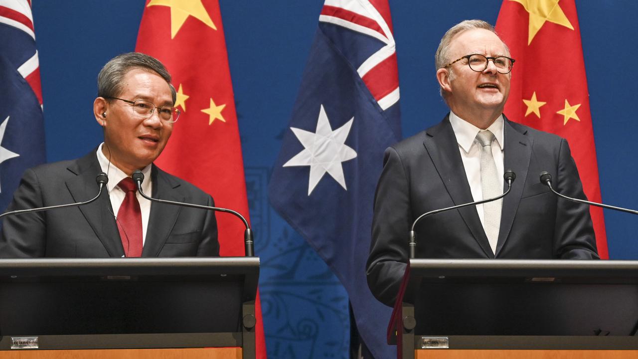 Chinese Premier Li Qiang (left) will meet with Prime Minister Anthony Albanese (right) on the sidelines of the ASEAN summit. Picture: NewsWire / Martin Ollman