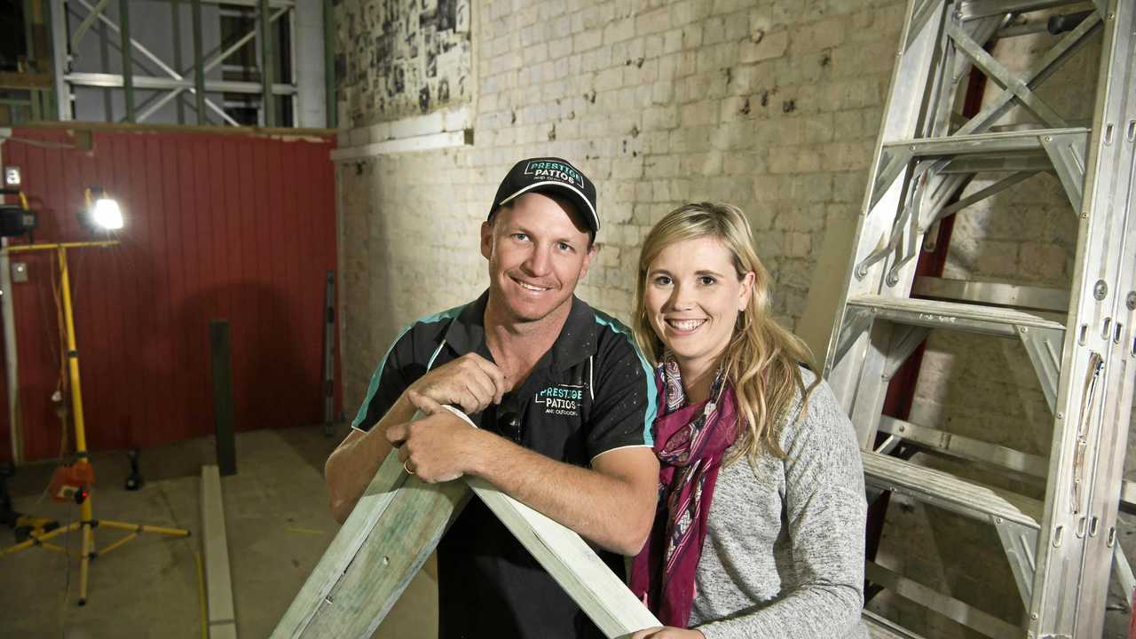 HELPING HAND: David and Melody Collins of Prestige Patios are renovating a space for free that will give a permanent home to social enterprise business 2nd Shot. Picture: Kevin Farmer