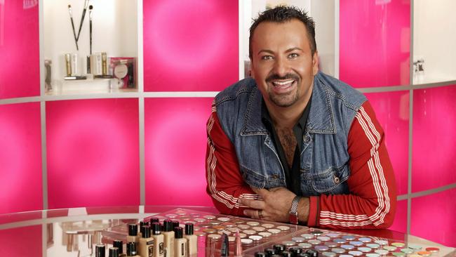 Napoleon Perdis with his make-up range in 2004. 