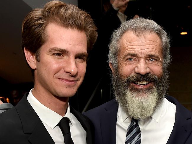 Andrew Garfield and Mel Gibson both scored nominations for Hacksaw Ridge. Picture: Kevin Winter/Getty Images