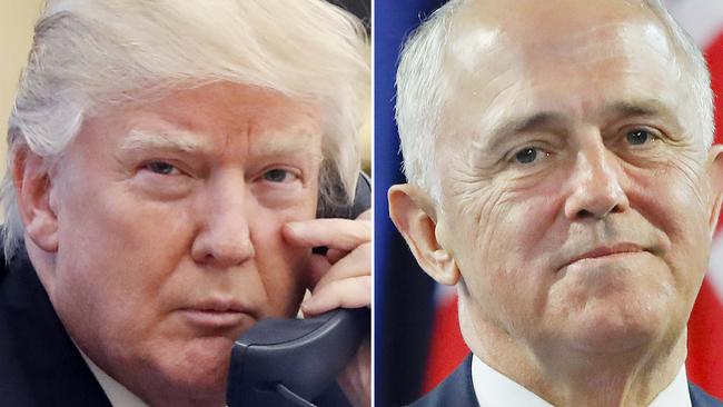 US President Donald Trump’s full conversation with Australian Prime Minister Malcolm Turnbull has been released. Picture: AP