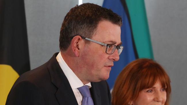 Victorian Premier Daniel Andrews announces Margaret Gardner will be the next Governor of Victoria. Picture: NCA NewsWire / David Crosling