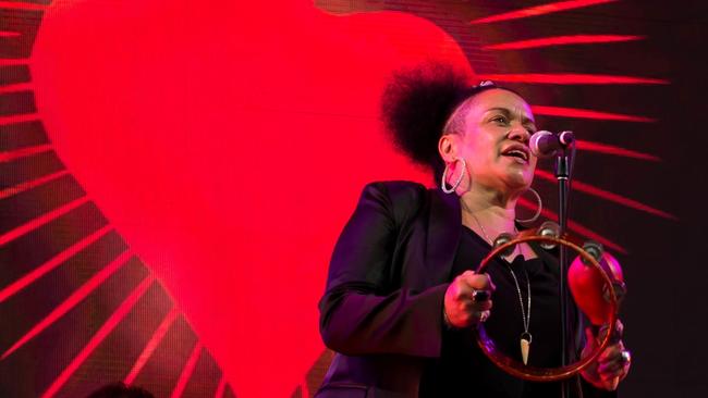 Vika & Linda performing performing at WOMADelaide this year. Photo: Rob Sferco