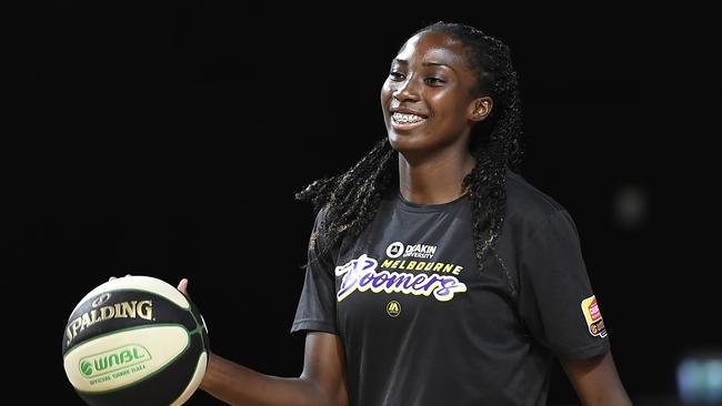 Ezi Magbegor of the Melbourne Boomers. Picture: Albert Perez/Getty Images