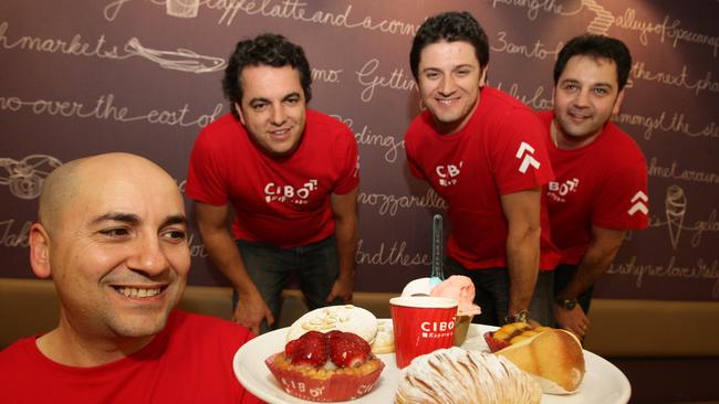 CIBO Espresso cafe franchise directors Salvatore Pepe, Roberto Cardone, Claudio Ferraro, and Angelo Inglese.