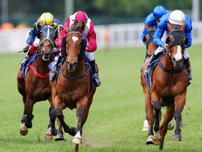 Windstorm and William Pike come from several lengths behind to win the third race.