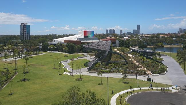 The new outdoor stage is the centrepiece of the $37.5 million Stage 1 of the Evandale Cultural Precinct.