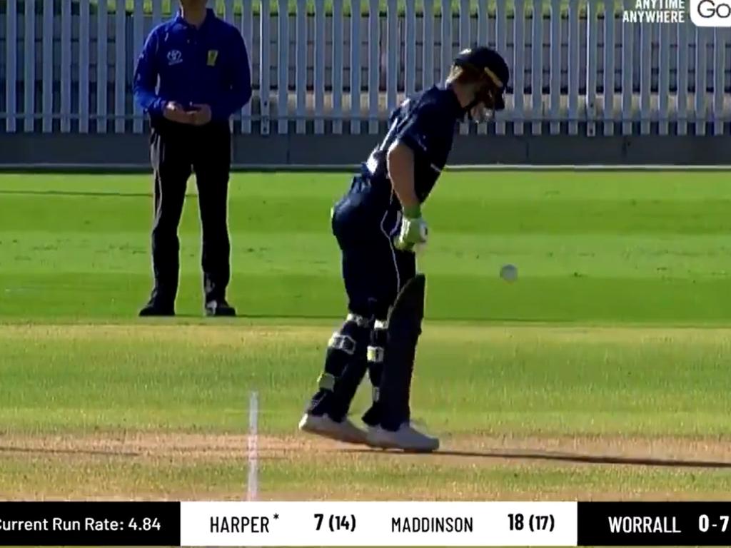 He was clearly short. Photo: Fox Cricket.