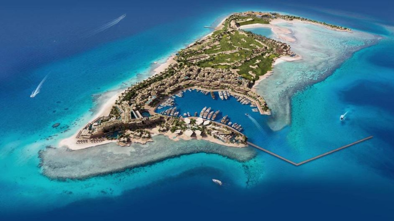 Sindalah Island is planned to be the gateway for the lux destination. Picture: NEOM