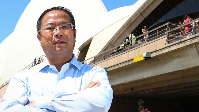 Huang Xiangmo at the Sydney Opera House. Picture Renee Nowytarger