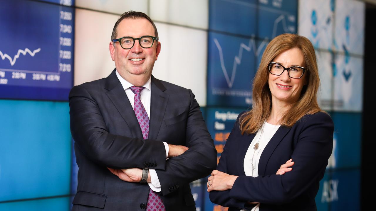 ASX chairman Damian Roche and CEO Helen Lofthouse.