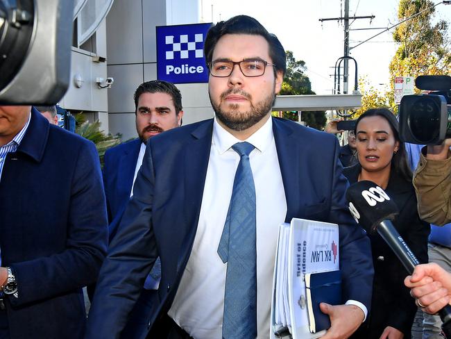 BRISBANE, AUSTRALIA - NewsWire Photos JUNE 17, 2024:  Former parliamentary staffer Bruce Lehrmann leaves  Toowoomba Magistrates Court.Picture: NewsWire / John Gass