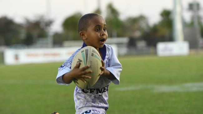 Moses Jnr Wigness at the Humpty Dumpty Foundation round of 2022 NRLNT season. Picture: (A)manda Parkinson